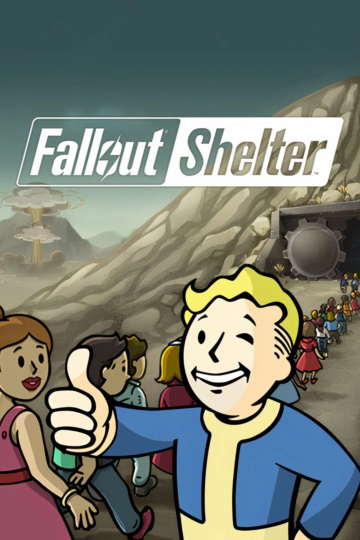 Giao diện quản lý hầm trú ẩn trong game Fallout Shelter, một game mô phỏng miễn phí phù hợp cho máy tính yếu