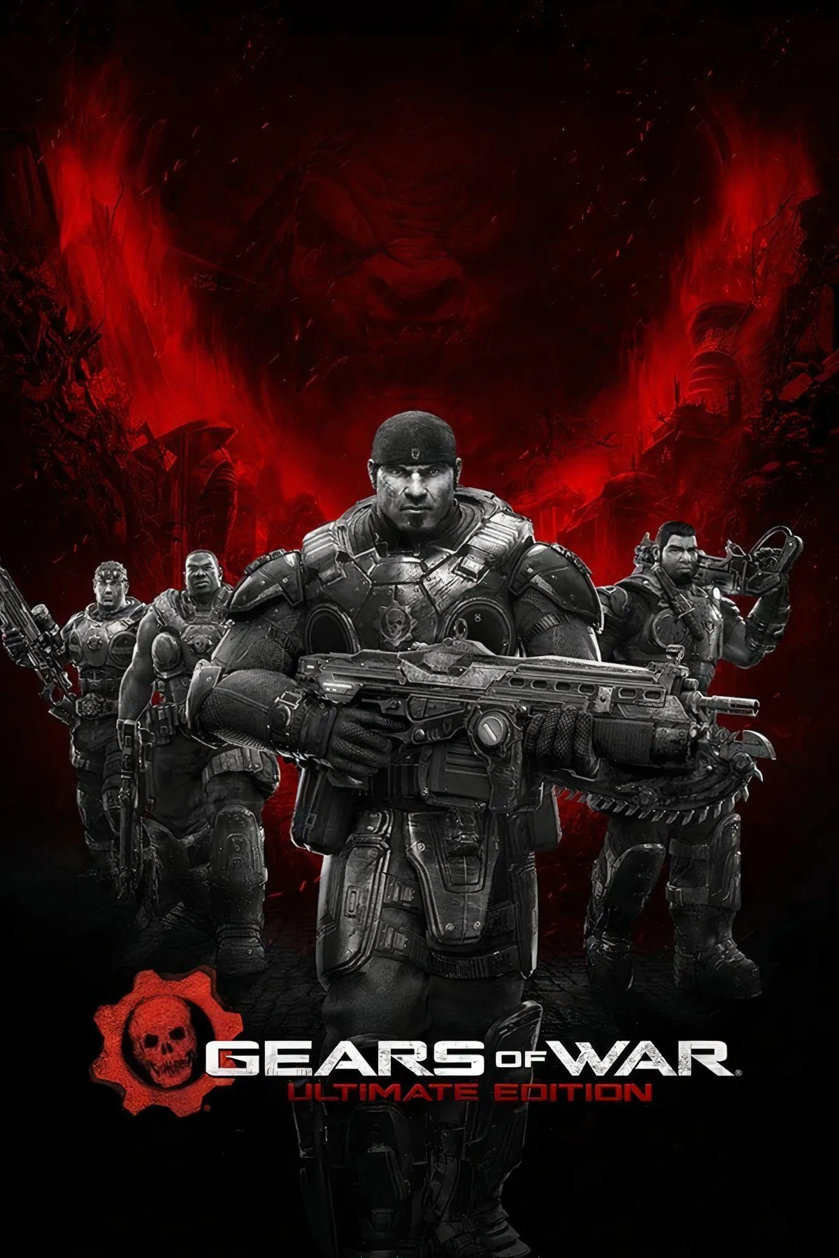 Hai chiến binh Marcus Fenix và Dominic Santiago trong tựa game Gears of War: Ultimate Edition