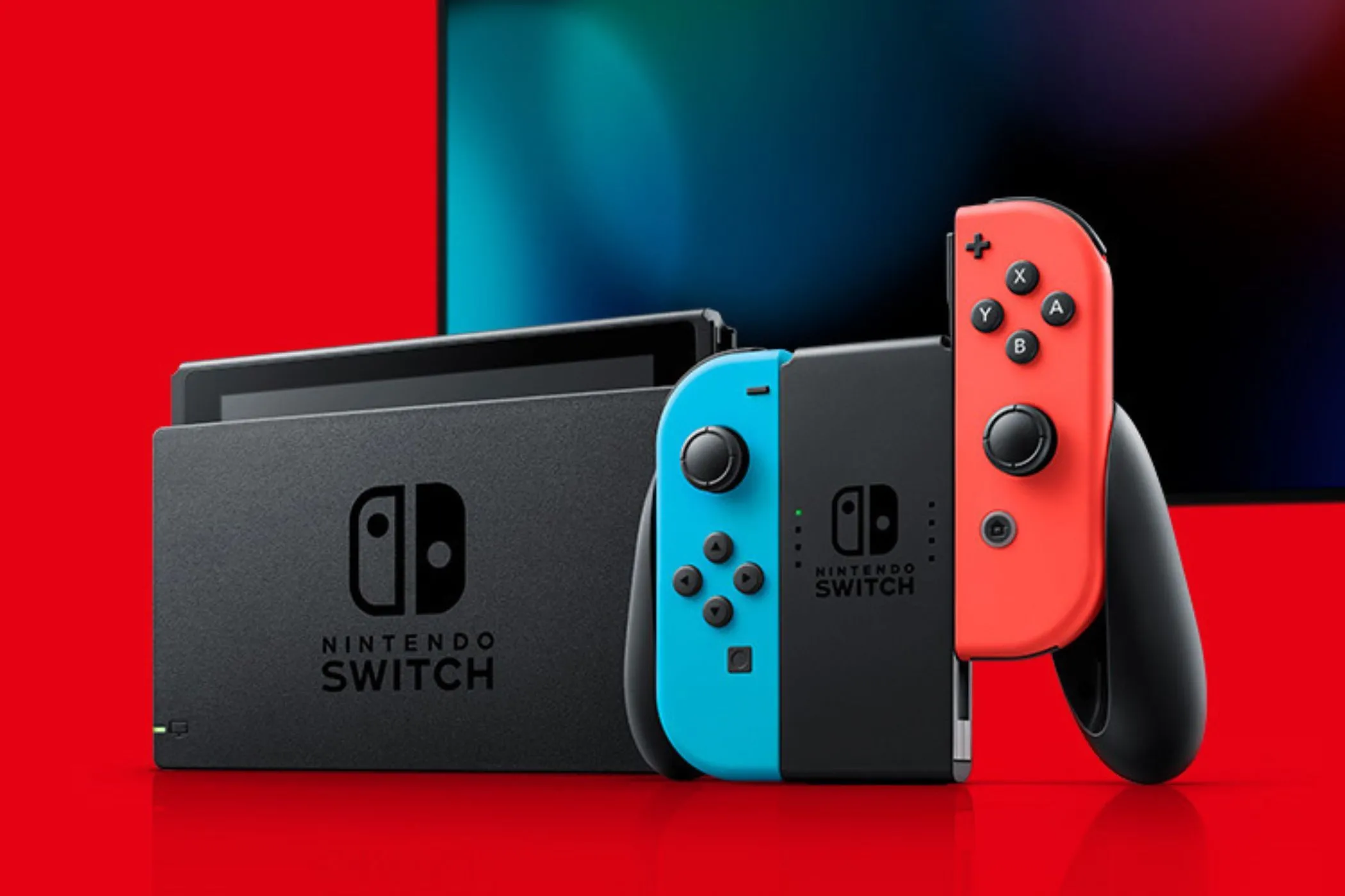 Hệ thống Nintendo Switch đang được chơi trên TV lớn