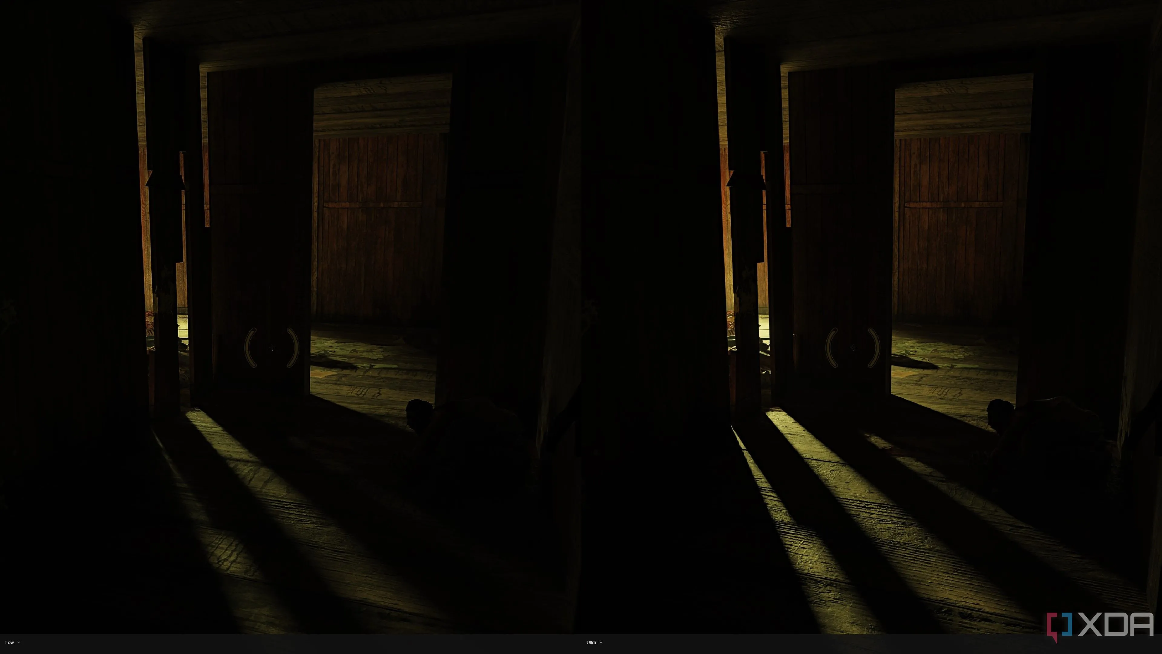 Hiệu ứng ánh sáng Path Tracing tạo nên không khí u ám, kịch tính trong Half-Life 2 RTX, đặc biệt là tại khu vực Ravenholm đầy rẫy nguy hiểm.