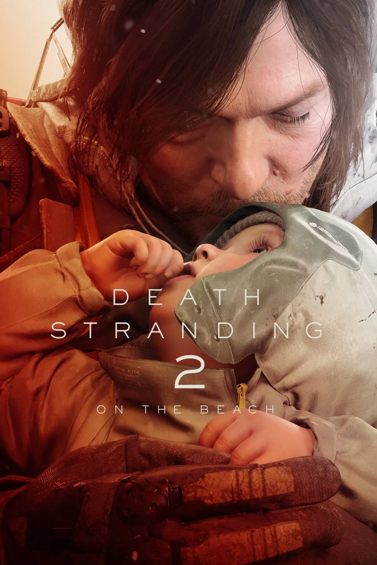 Hình ảnh bìa chính thức của game Death Stranding 2: On the Beach, với Fragile và Sam Porter Bridges.