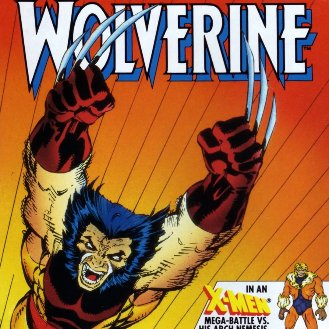 Hình ảnh bìa game Wolverine (1991) trên NES, một tựa game platformer hành động khó nhằn