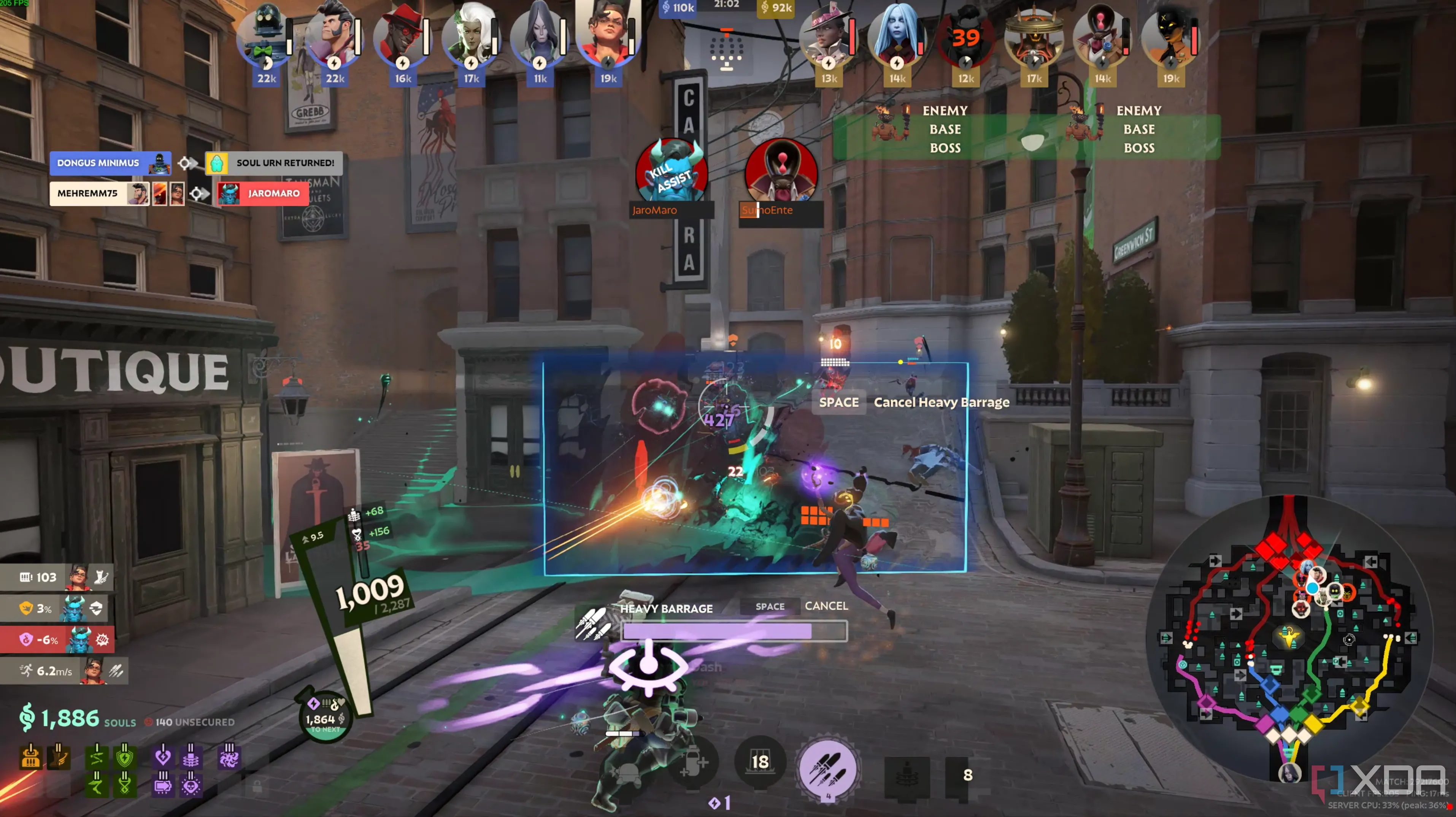Hình ảnh chiến đấu trong game Deadlock, một dự án khác của Valve