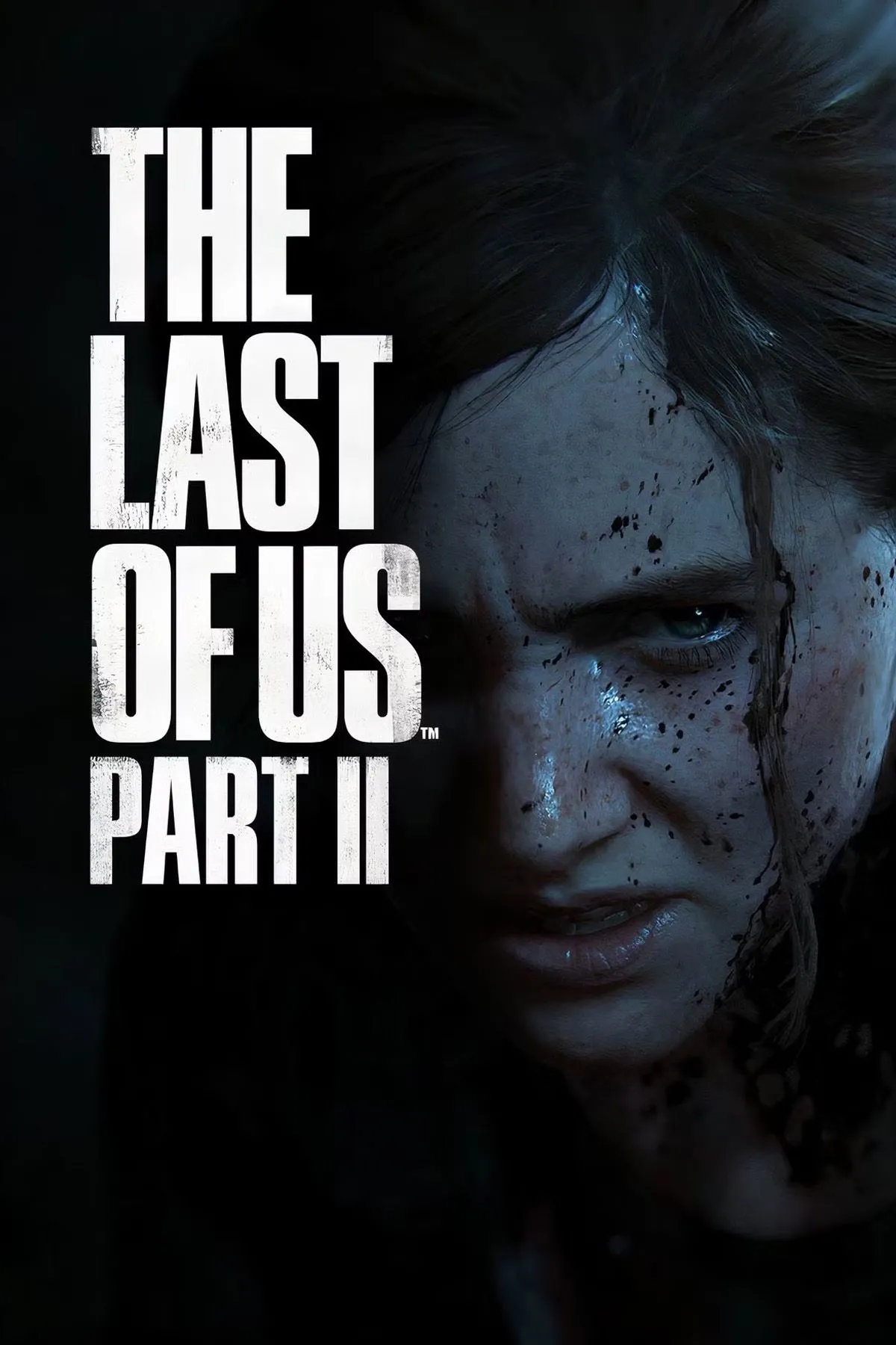 Hình ảnh Ellie, nhân vật chính của The Last of Us Part II, với khuôn mặt cương nghị và vết máu trên má.