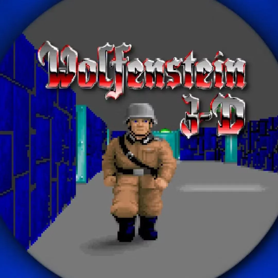 Hình ảnh game Wolfenstein 3D, tựa game FPS huyền thoại mở đường cho thể loại này.