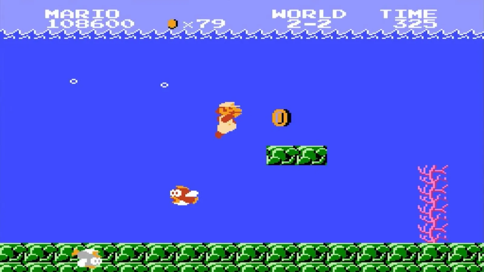 Hình ảnh gameplay kinh điển của Super Mario Bros., tựa game định hình thể loại platformer