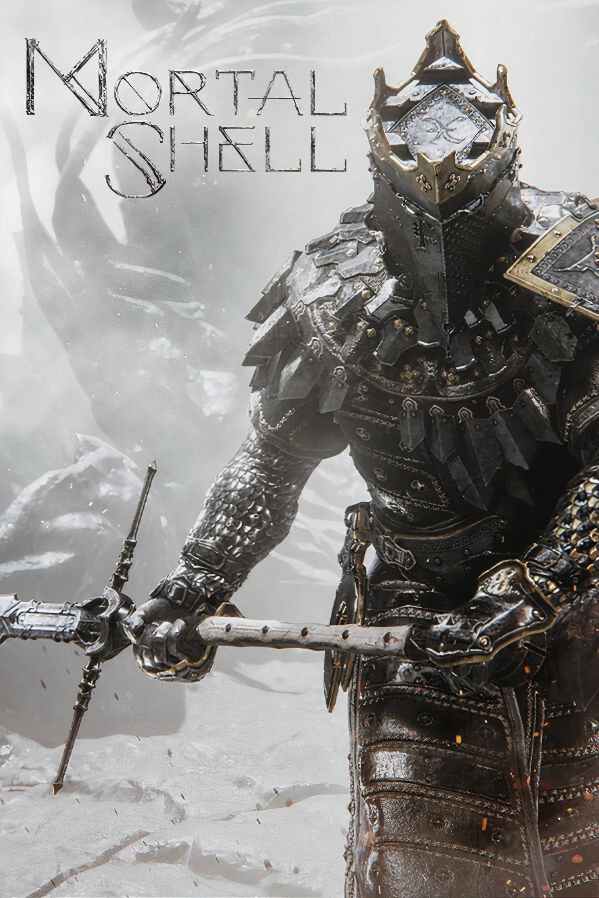 Hình ảnh gameplay Mortal Shell với chiến binh trong bộ giáp và kẻ thù