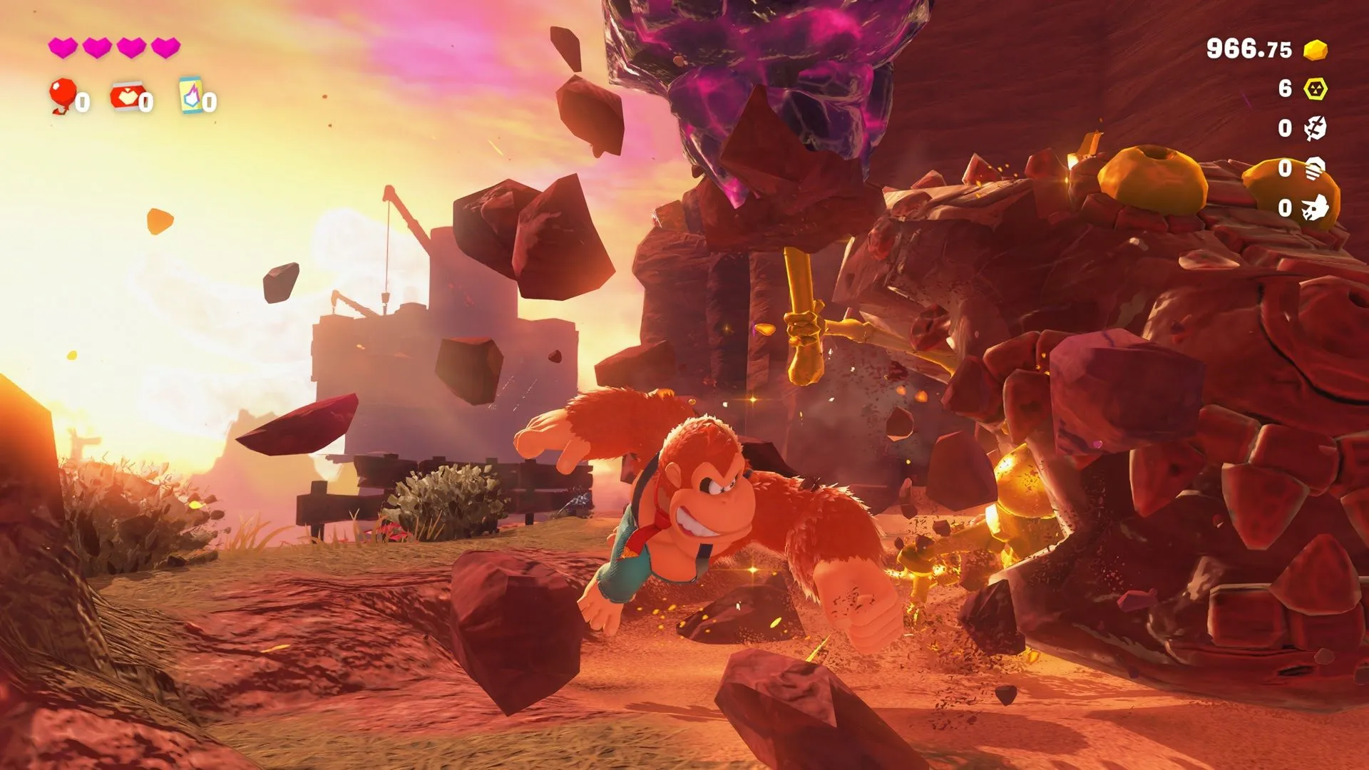 Hình ảnh gameplay sống động của Donkey Kong Bananza trên Nintendo Switch 2
