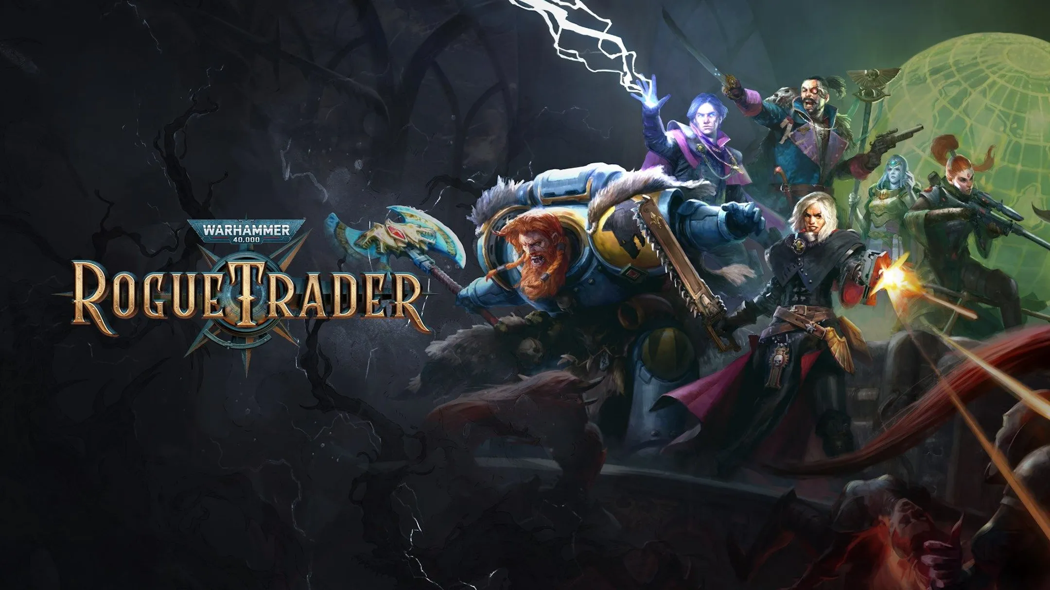 Hình ảnh màn hình gameplay trong Warhammer 40,000: Rogue Trader với nhân vật chính và đồng đội đang chiến đấu, minh họa đồ họa isometric của game khi ra mắt trên Xbox Game Pass.
