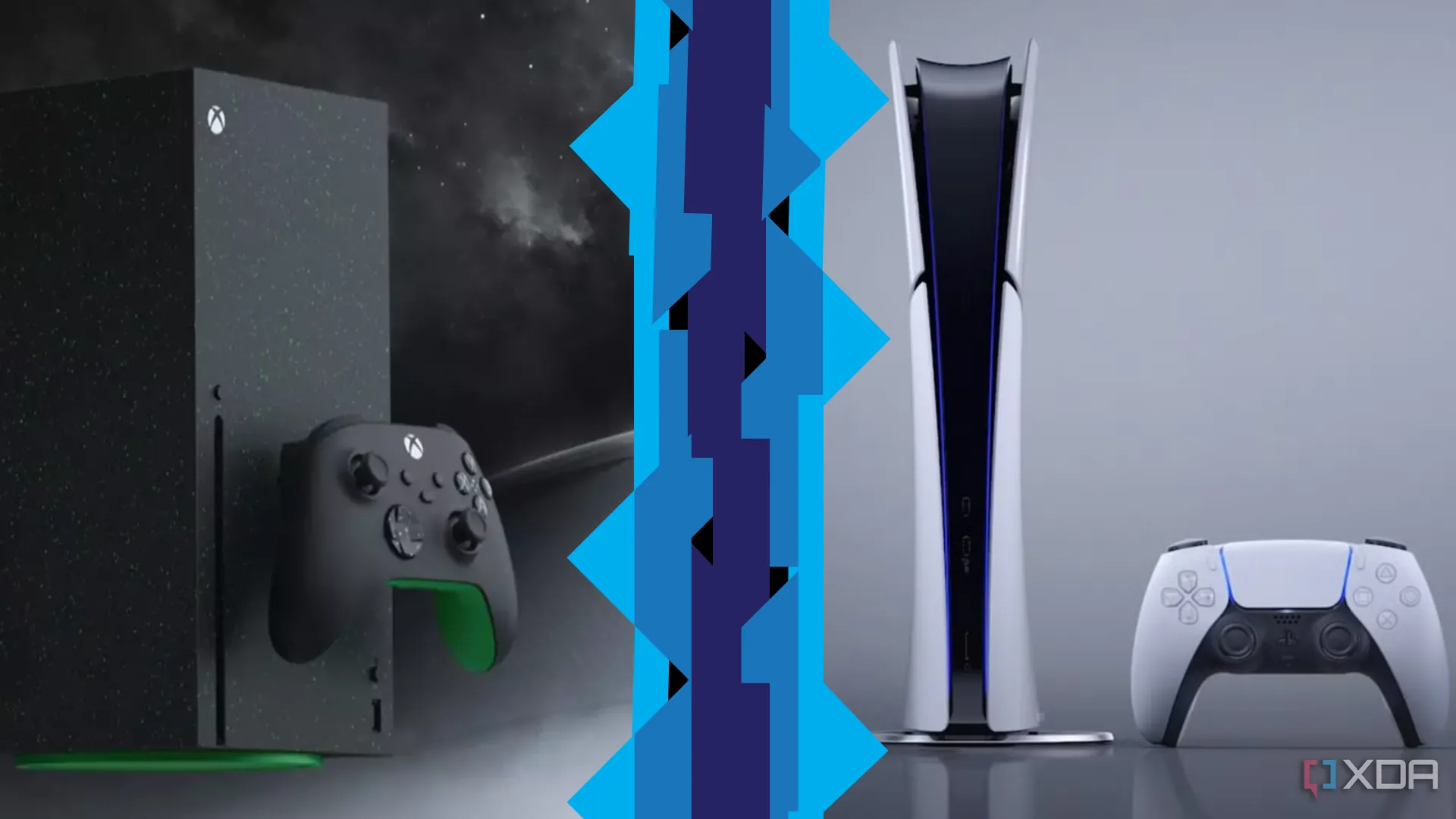 Hình ảnh minh họa máy chơi game Xbox và PlayStation cạnh nhau