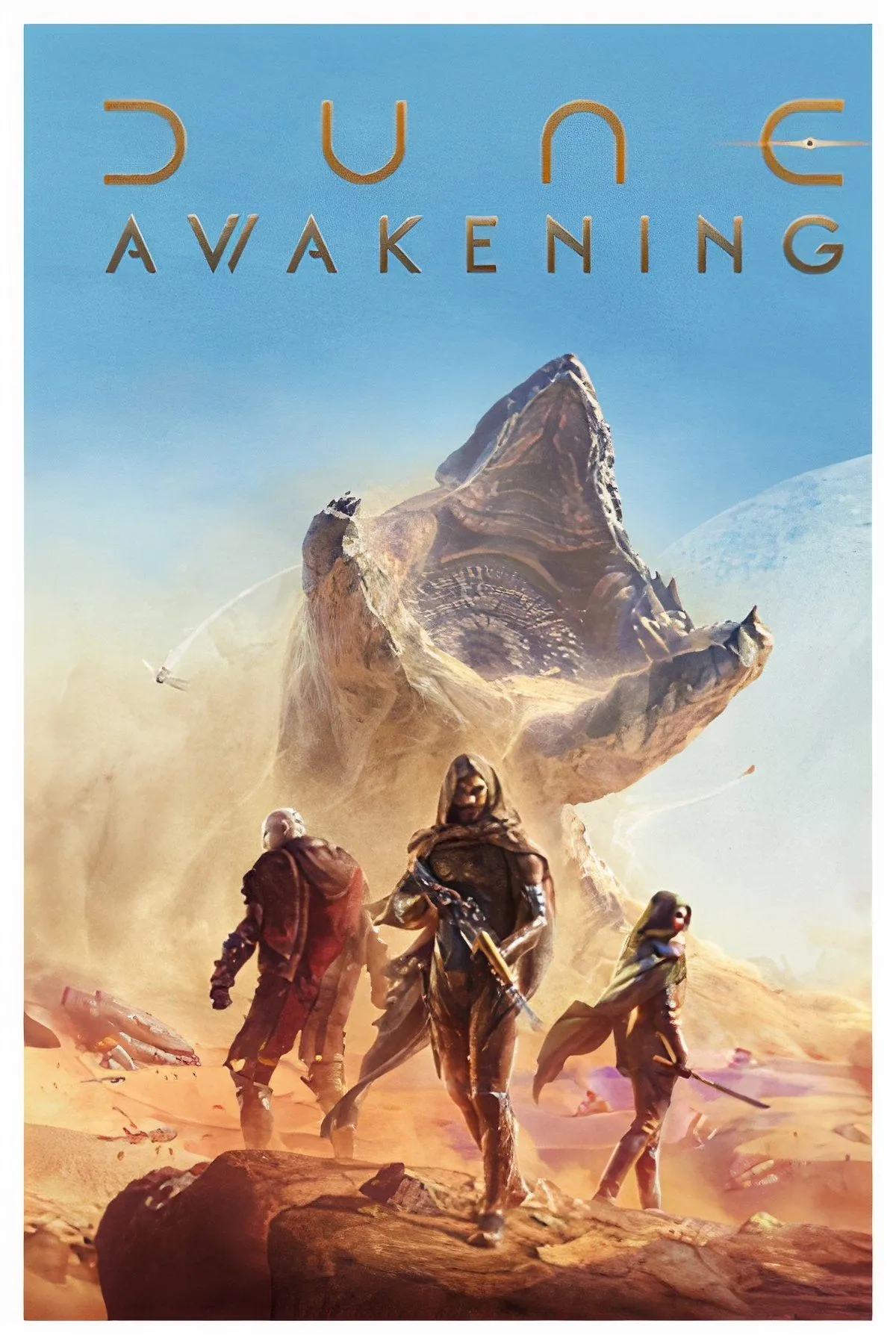 Hình ảnh môi trường sa mạc rộng lớn trên hành tinh Arrakis trong game Dune: Awakening