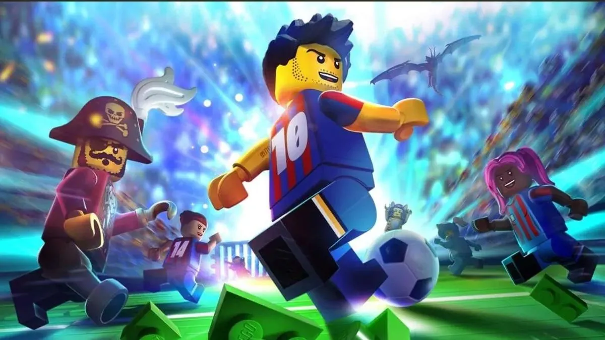 Hình ảnh nghệ thuật chính thức cho game bóng đá LEGO 2K Goooal chưa được công bố