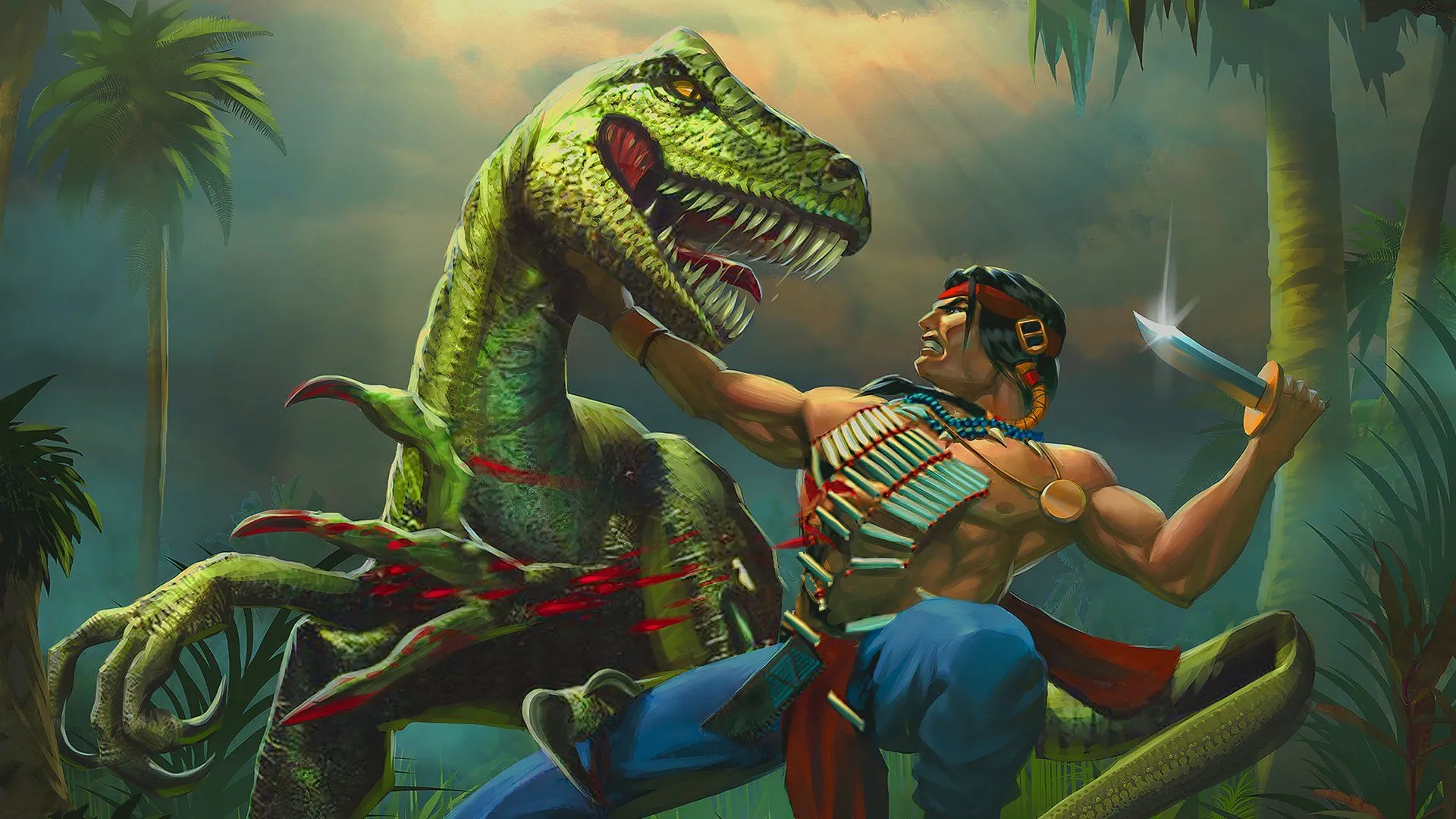 Hình ảnh nhân vật chính Turok trong tựa game Turok huyền thoại trên Nintendo 64