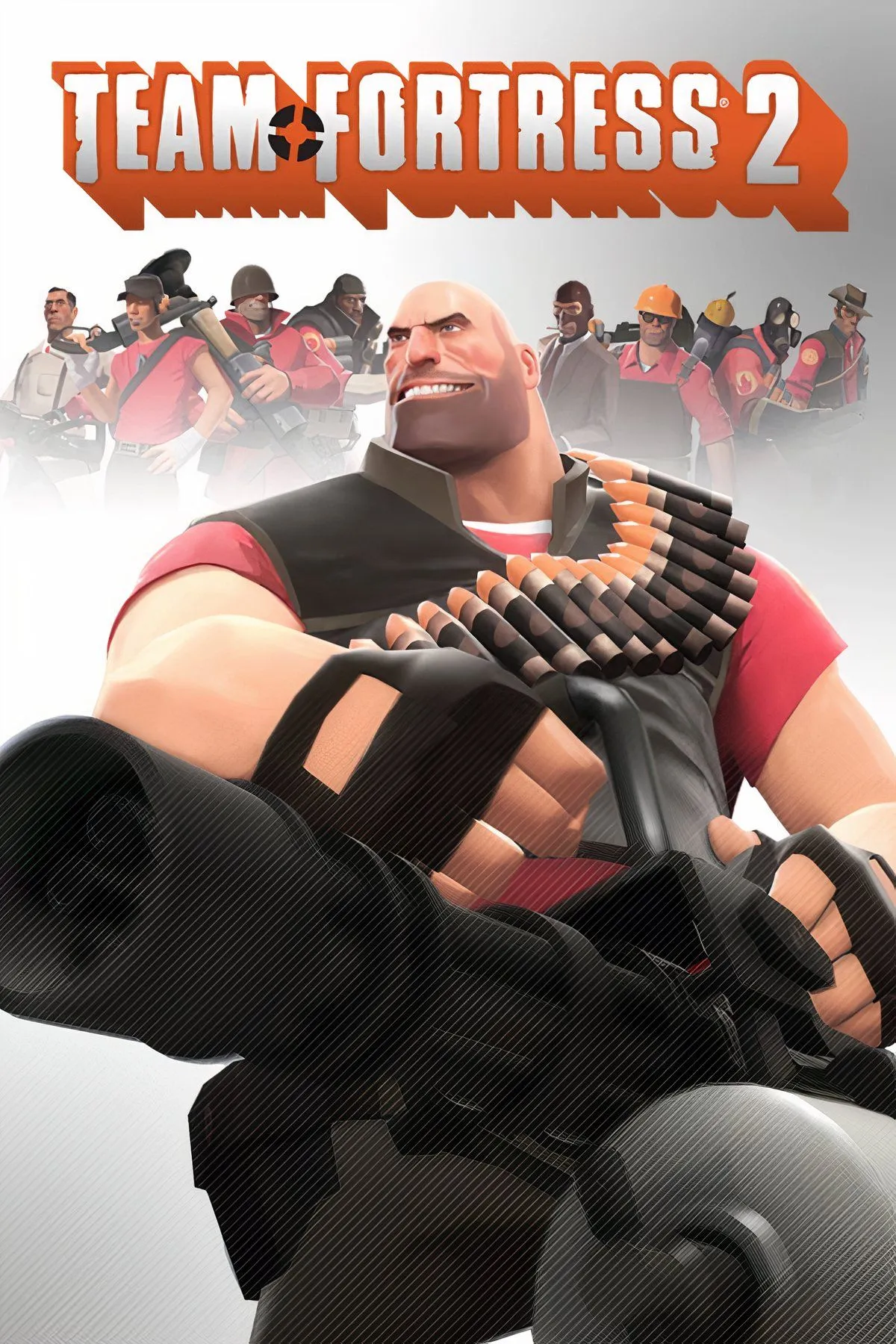 Hình ảnh nhân vật Medic từ Team Fortress 2 đang sử dụng súng chữa bệnh, minh họa phong cách đồ họa hoạt hình và đa dạng lớp nhân vật.