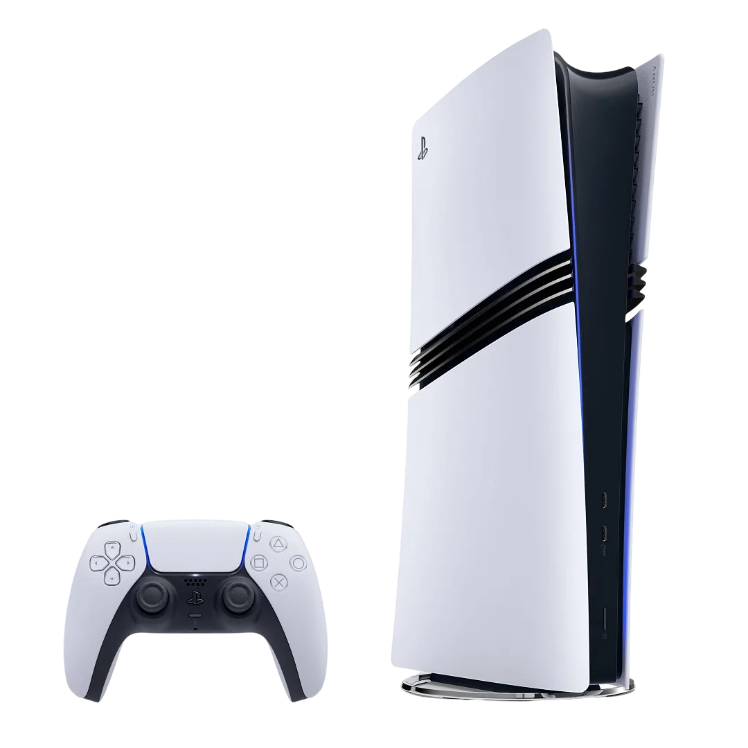 Hình ảnh sản phẩm máy chơi game PlayStation 5 Pro, với thiết kế hiện đại và mạnh mẽ