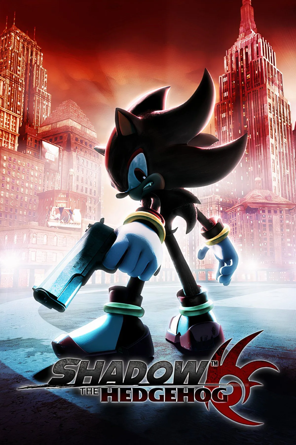 Hình ảnh tổng hợp Shadow the Hedgehog, game hành động phiêu lưu có nhạc nền mạnh mẽ phong cách grunge