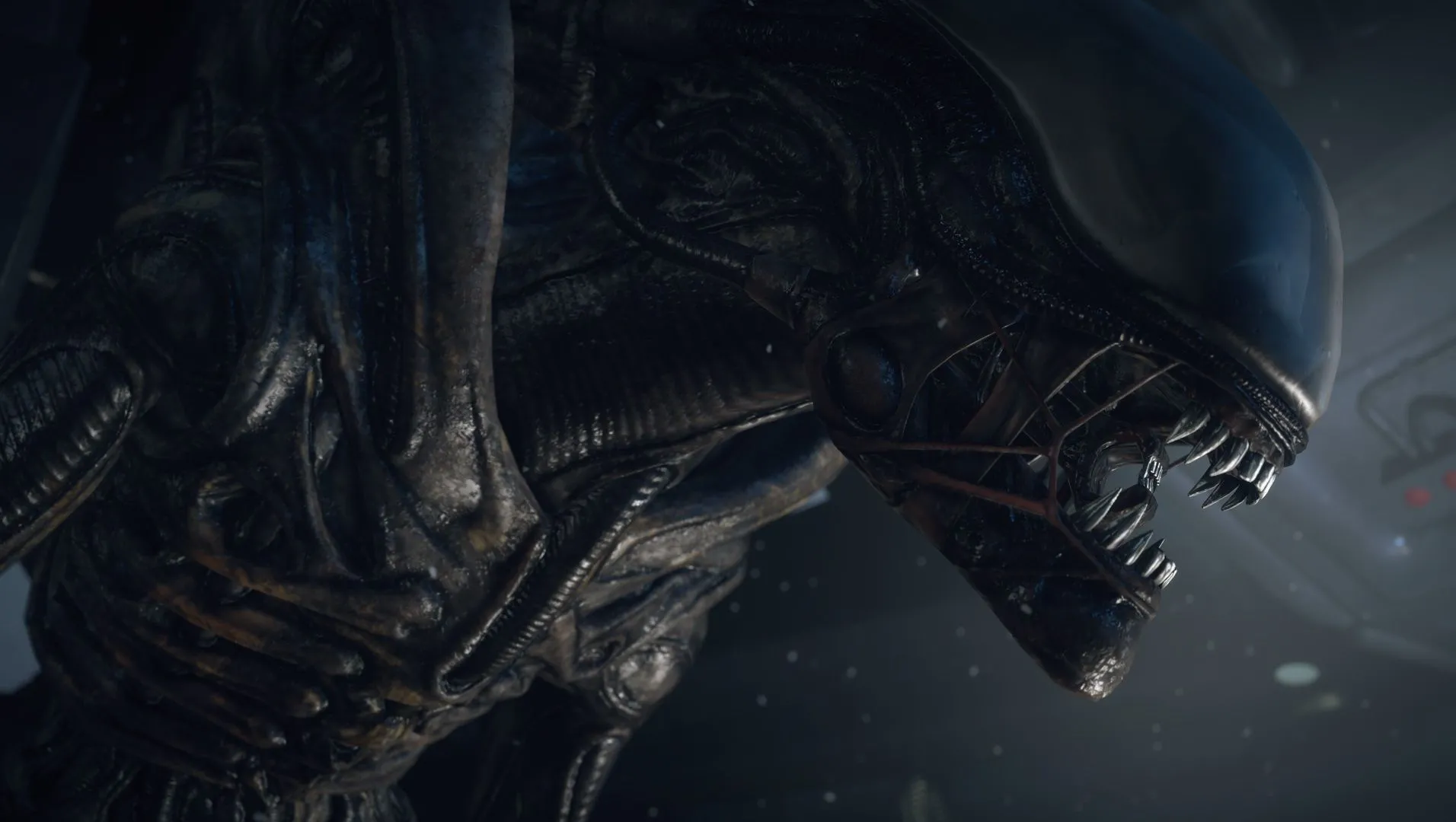 Hình ảnh trong game Alien Isolation, thể hiện không khí kinh hoàng khi Xenomorph săn lùng người chơi trong VR
