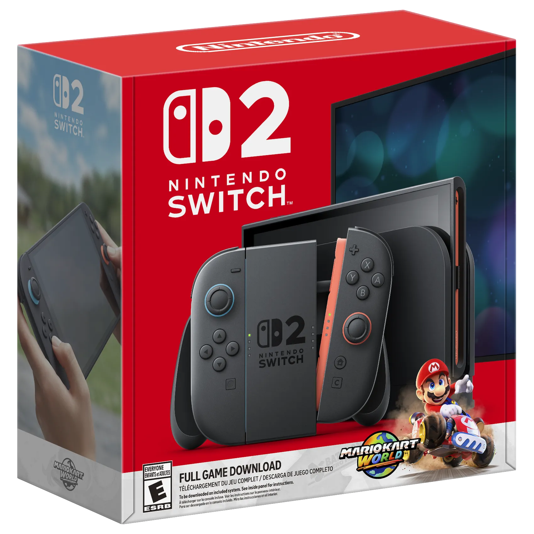 Hộp bundle Nintendo Switch 2 kèm game Mario Kart World, gợi ý về gói sản phẩm ra mắt