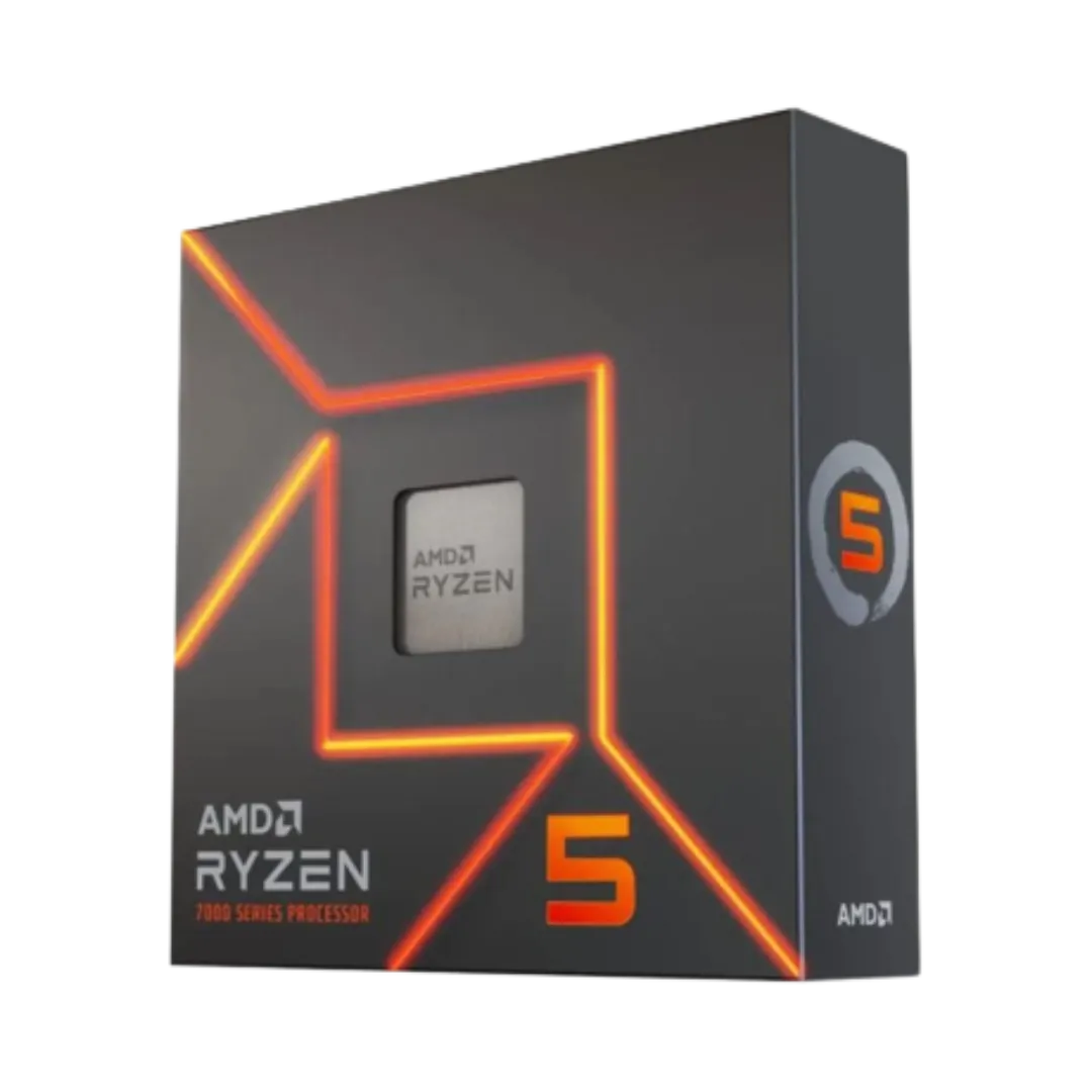 Hộp sản phẩm CPU AMD Ryzen 5 9600X, nổi bật với hiệu suất năng lượng và tản nhiệt tốt