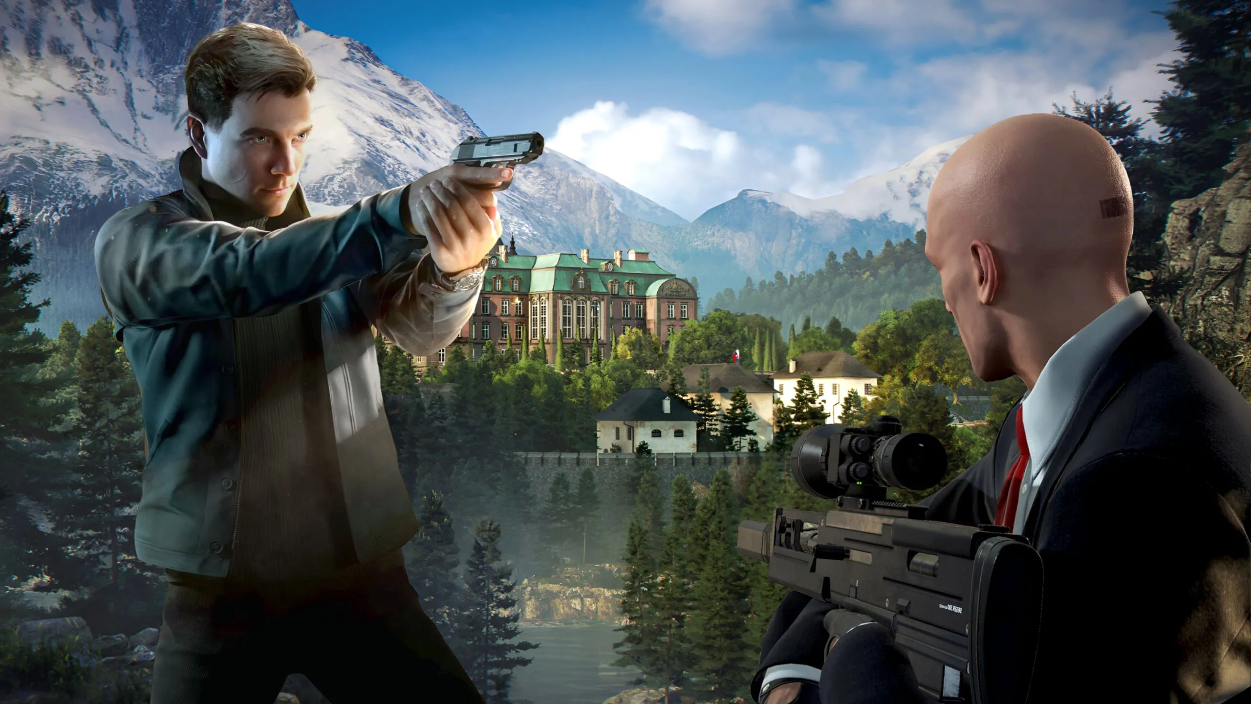James Bond và Agent 47, tượng trưng cho lối chơi ẩn mình trong game điệp viên