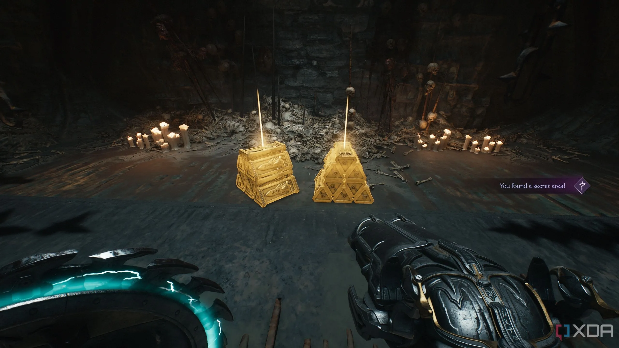 Khu vực bí mật 1 và hai cọc vàng trong Chapter 19 Doom: The Dark Ages