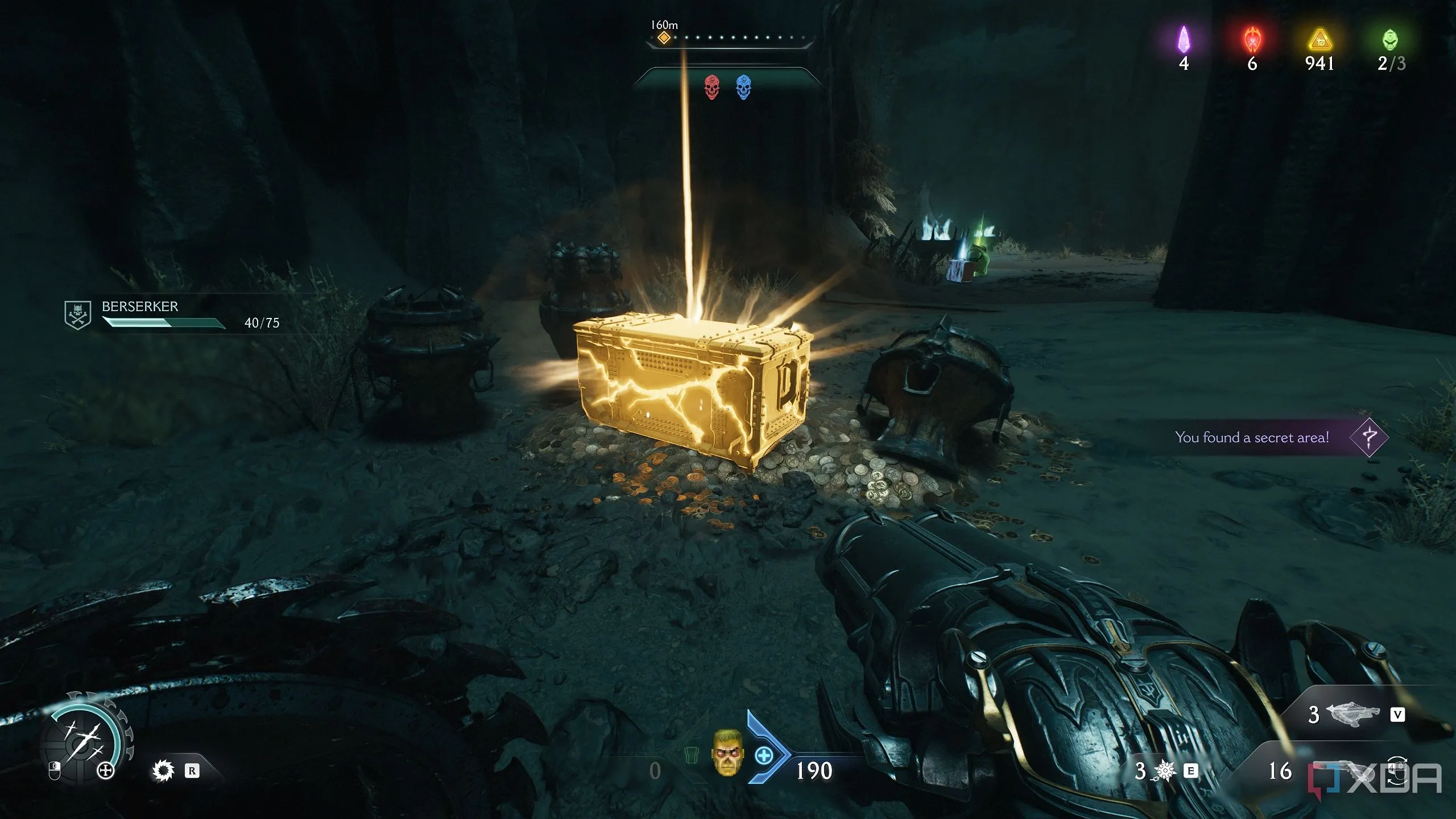 Khu vực bí mật 8 và rương vàng thứ ba trong Chapter 19 Doom: The Dark Ages