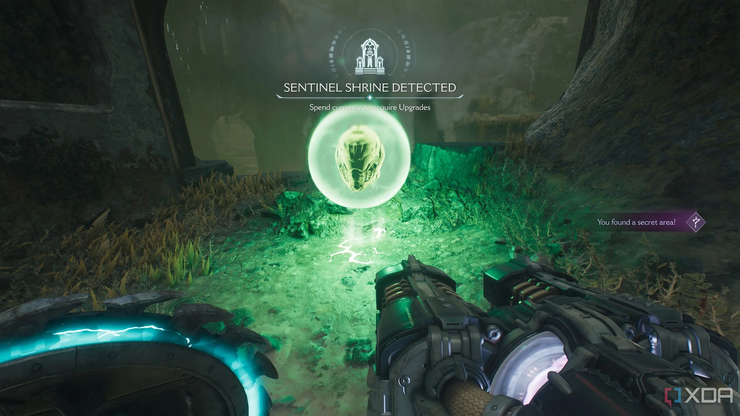 Khu vực bí mật 8 với Life Sigil và Sentinel Shrine trong Chương 14 của Doom: The Dark Ages.