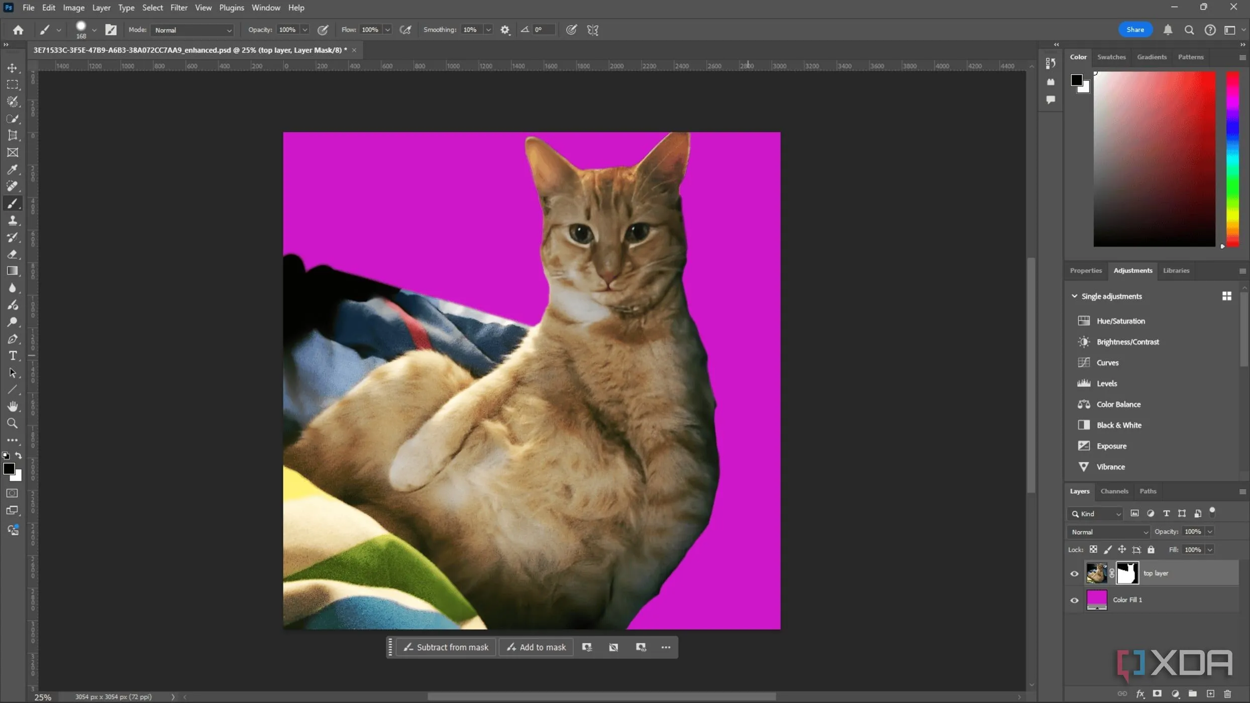 Kỹ thuật tạo mặt nạ bằng công cụ cọ (Brush Tool) trong Adobe Photoshop để chỉnh sửa ảnh chi tiết và tạo hiệu ứng phức tạp, minh họa sức mạnh chỉnh sửa hình ảnh của Photoshop.