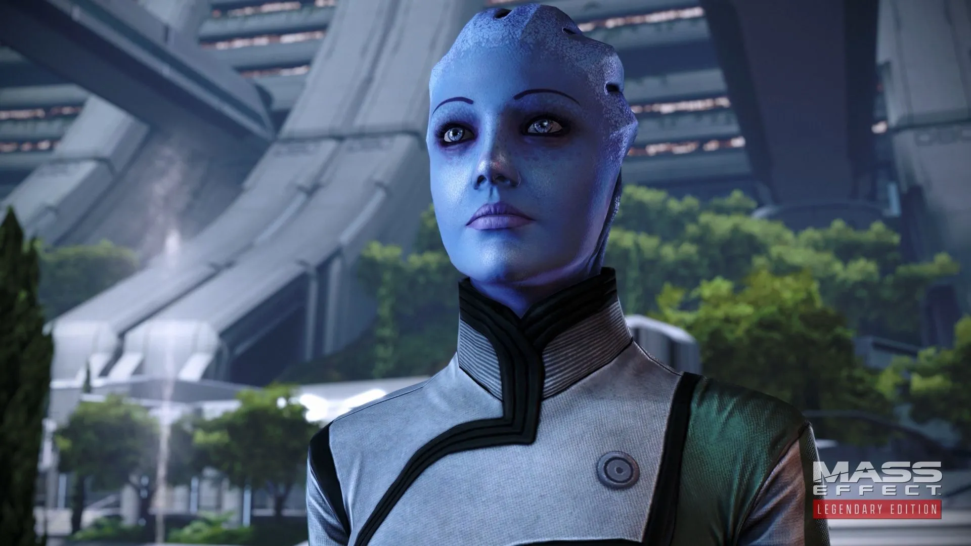 Liara T'Soni với mô hình nhân vật được cập nhật trong Mass Effect Legendary Edition
