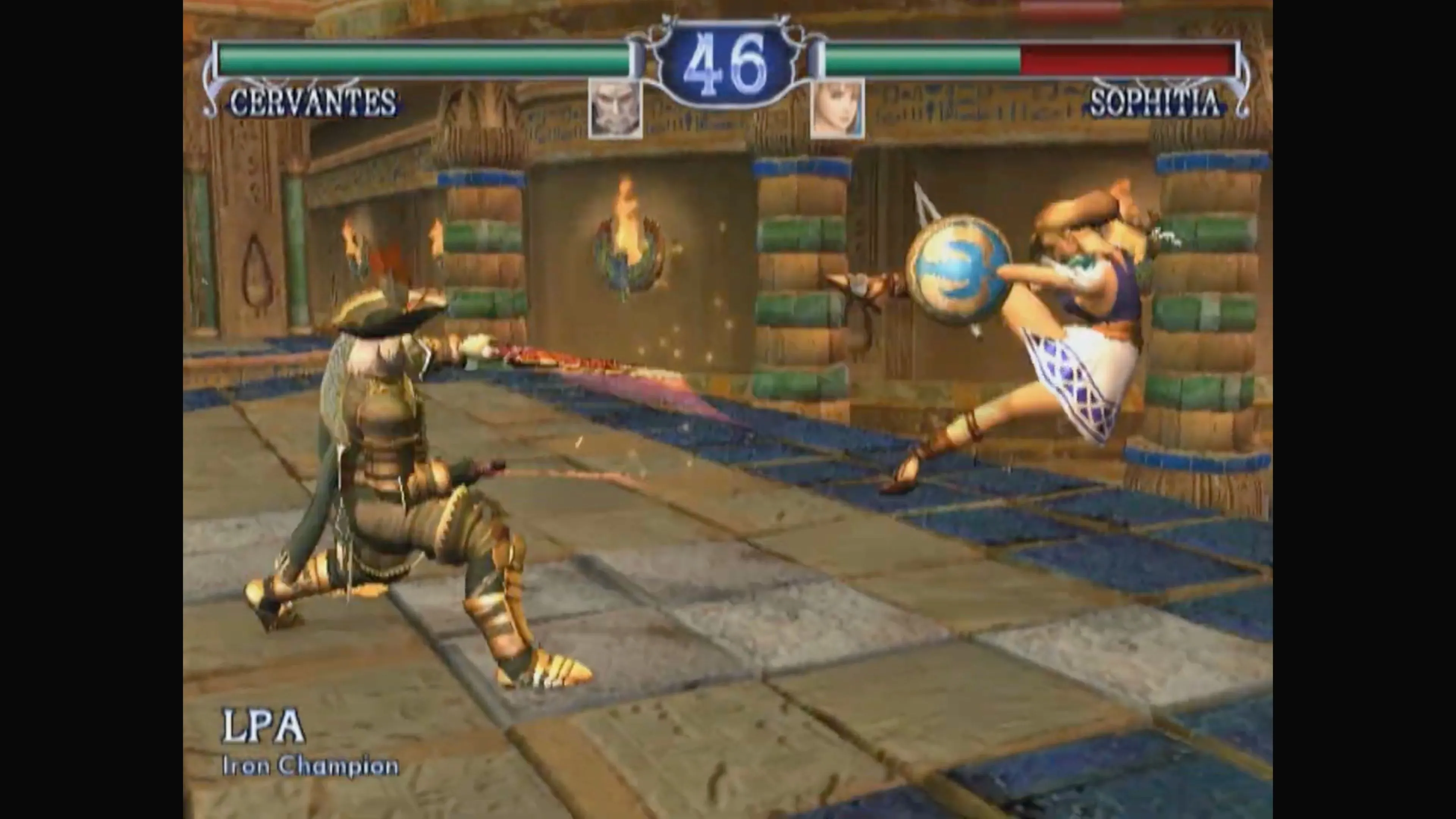 Link chiến đấu trong SoulCalibur II trên GameCube