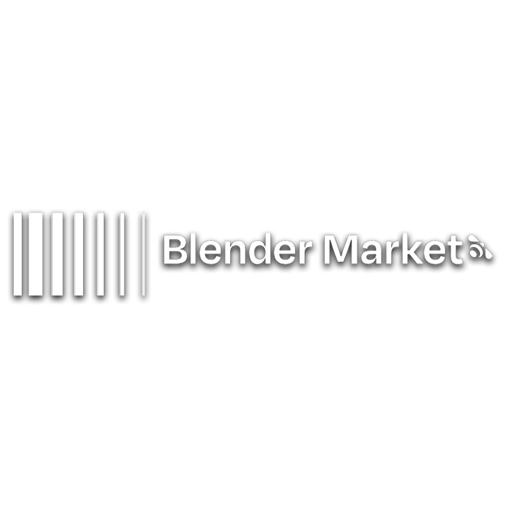 Logo chính thức của Blender Market, nền tảng tài nguyên Blender