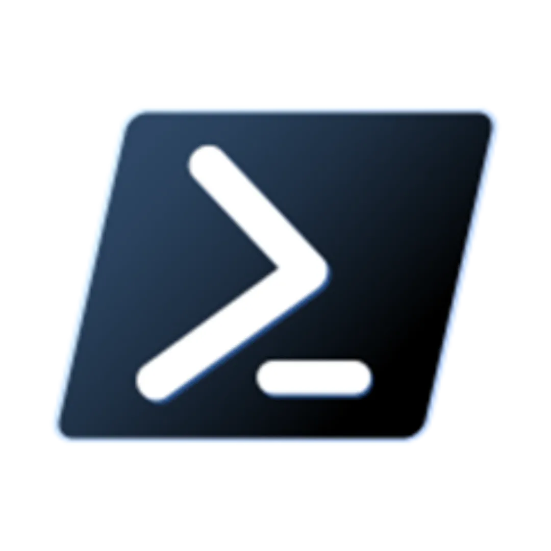 Logo chính thức của PowerShell, biểu tượng cho sức mạnh tự động hóa và quản trị hệ thống trên Windows