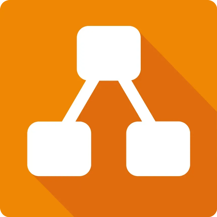 Logo Draw.io (Diagrams.net), công cụ vẽ sơ đồ và biểu đồ trực quan, mạnh mẽ.