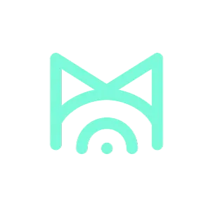 Logo Mudstack đơn giản với chữ &quot;Mudstack&quot; màu trắng trên nền tối
