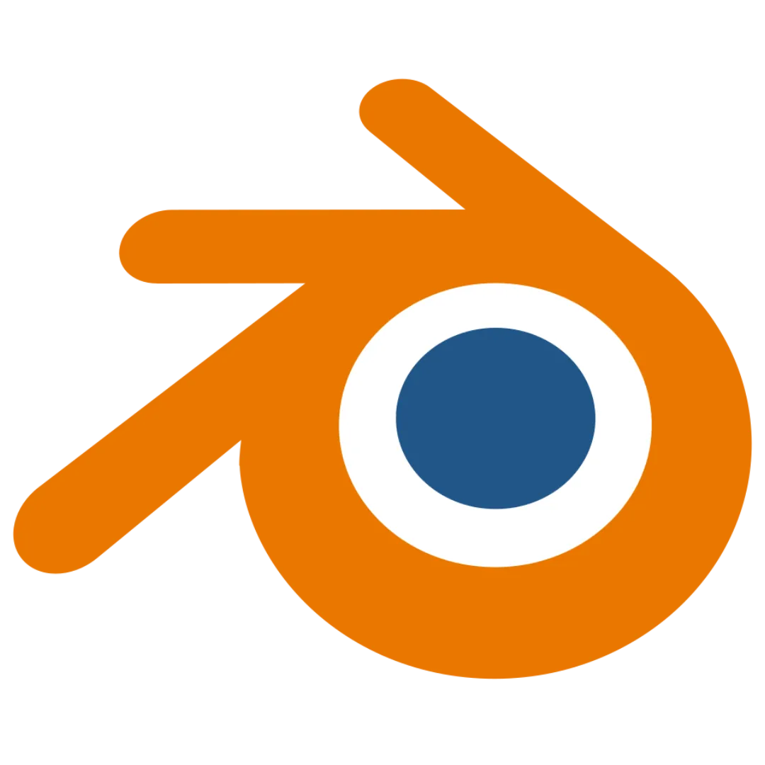 Logo phần mềm Blender biểu tượng cho khả năng dựng hình 3D và hoạt hình miễn phí.