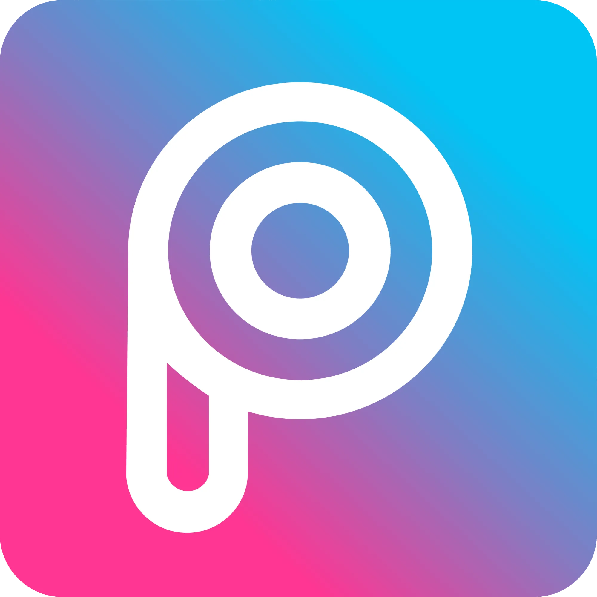 Logo Picsart, ứng dụng thiết kế đồ họa đa năng trên di động và web.