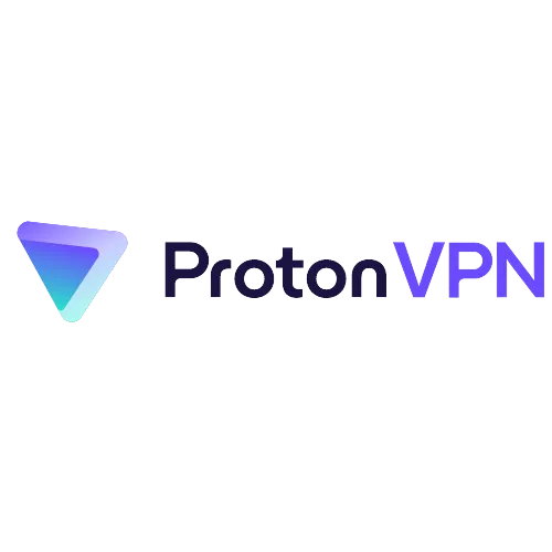 Logo ProtonVPN với hình tam giác màu xanh tím, biểu tượng của dịch vụ VPN bảo mật tích hợp trong Vivaldi
