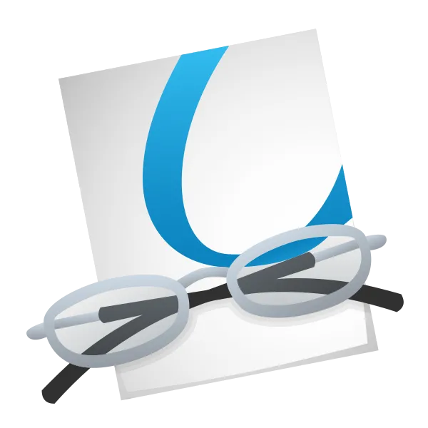 Logo ứng dụng Okular, phần mềm đọc PDF và xem ảnh miễn phí cho macOS