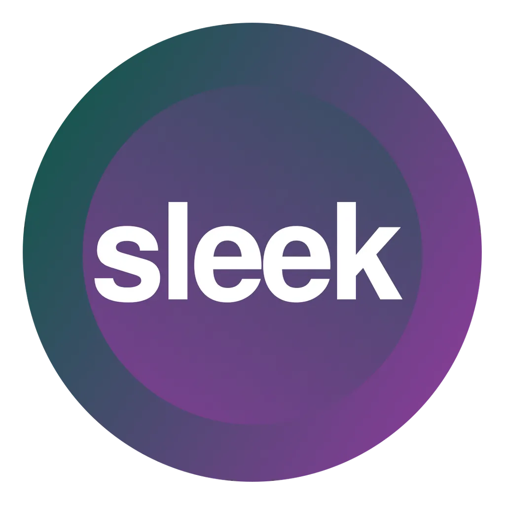 Logo ứng dụng Sleek với biểu tượng và tên phần mềm