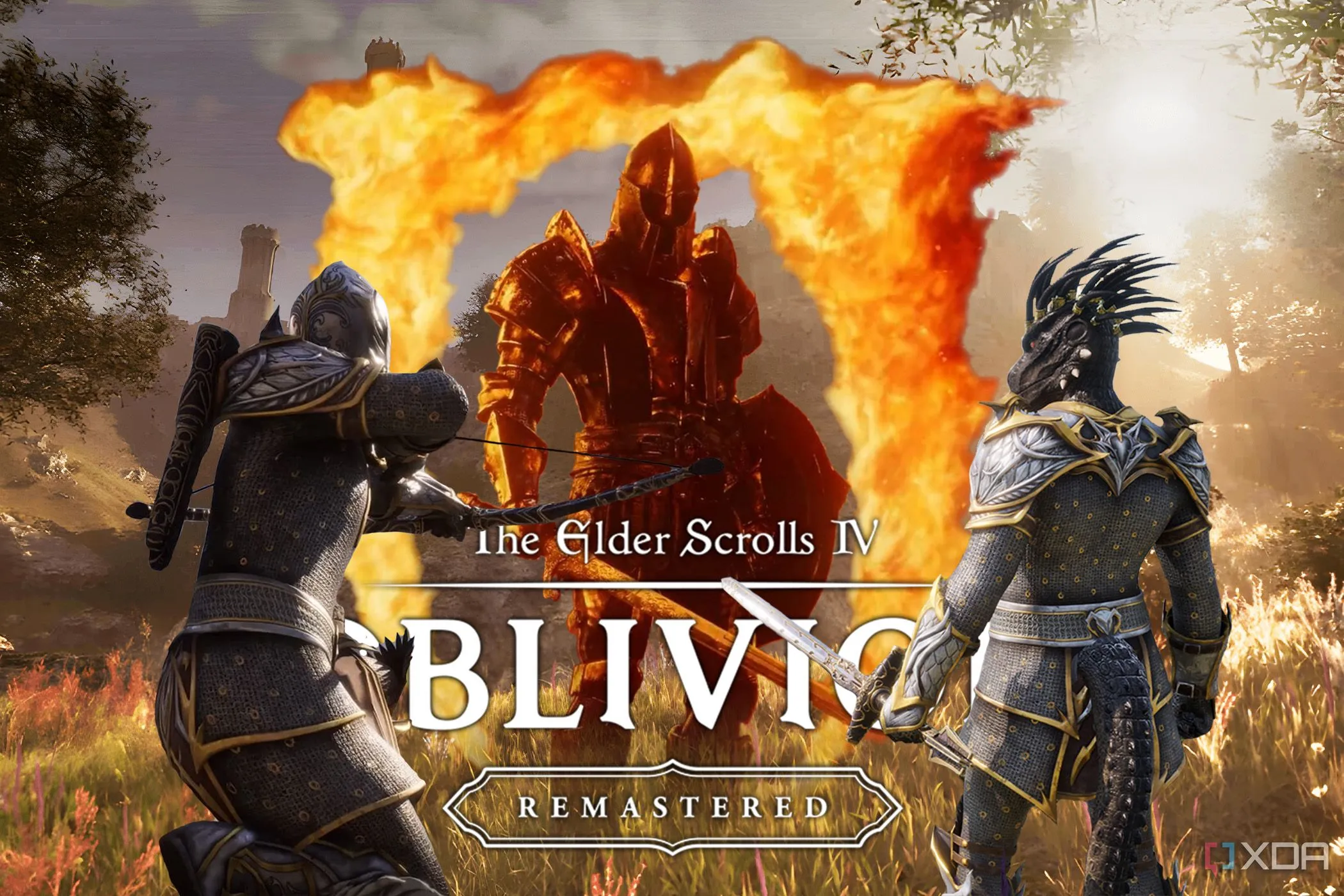 Logo và các nhân vật của Oblivion Remastered