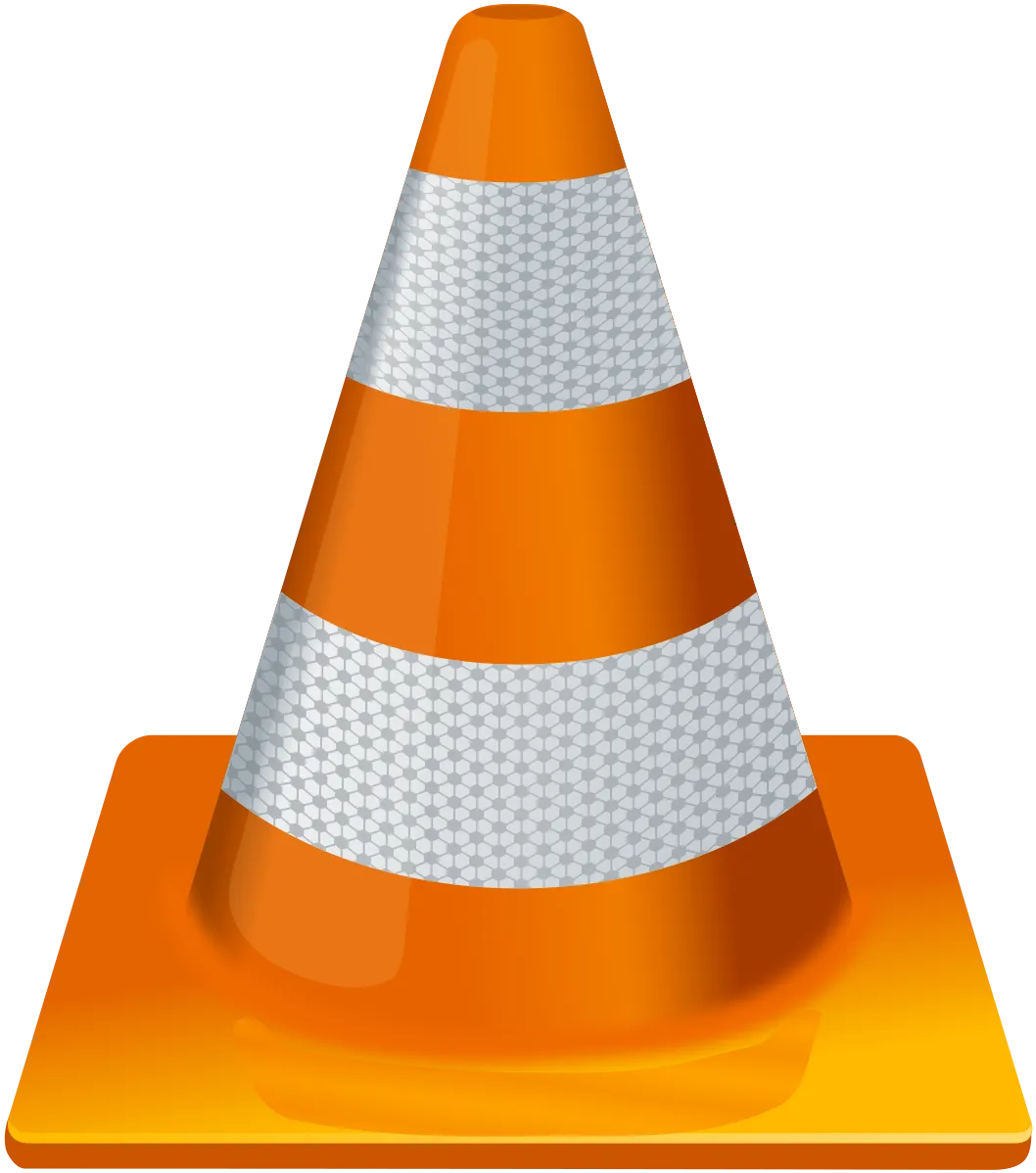 Logo VLC màu trắng cam