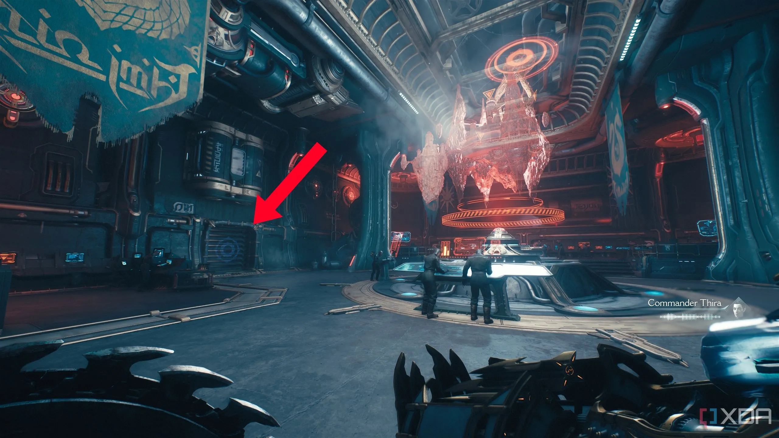 Lối vào bí mật 2 thông qua bức tường cần Shield Charge tại khu vực chỉ huy trong Doom The Dark Ages.