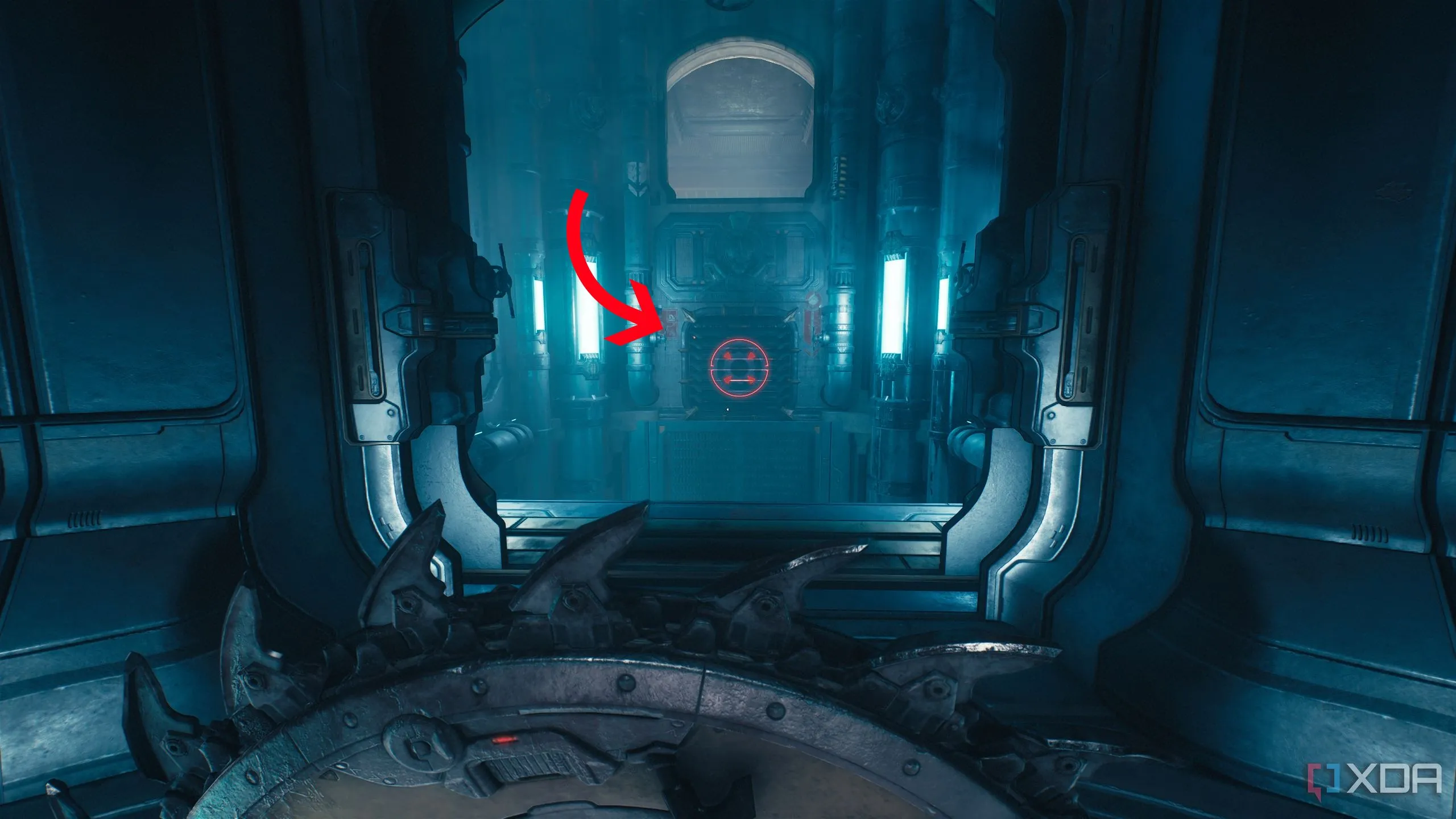 Lối vào bí mật 6 thông qua ống thông gió có biểu tượng Shield Charge, ngay cạnh Khu vực bí mật 5.