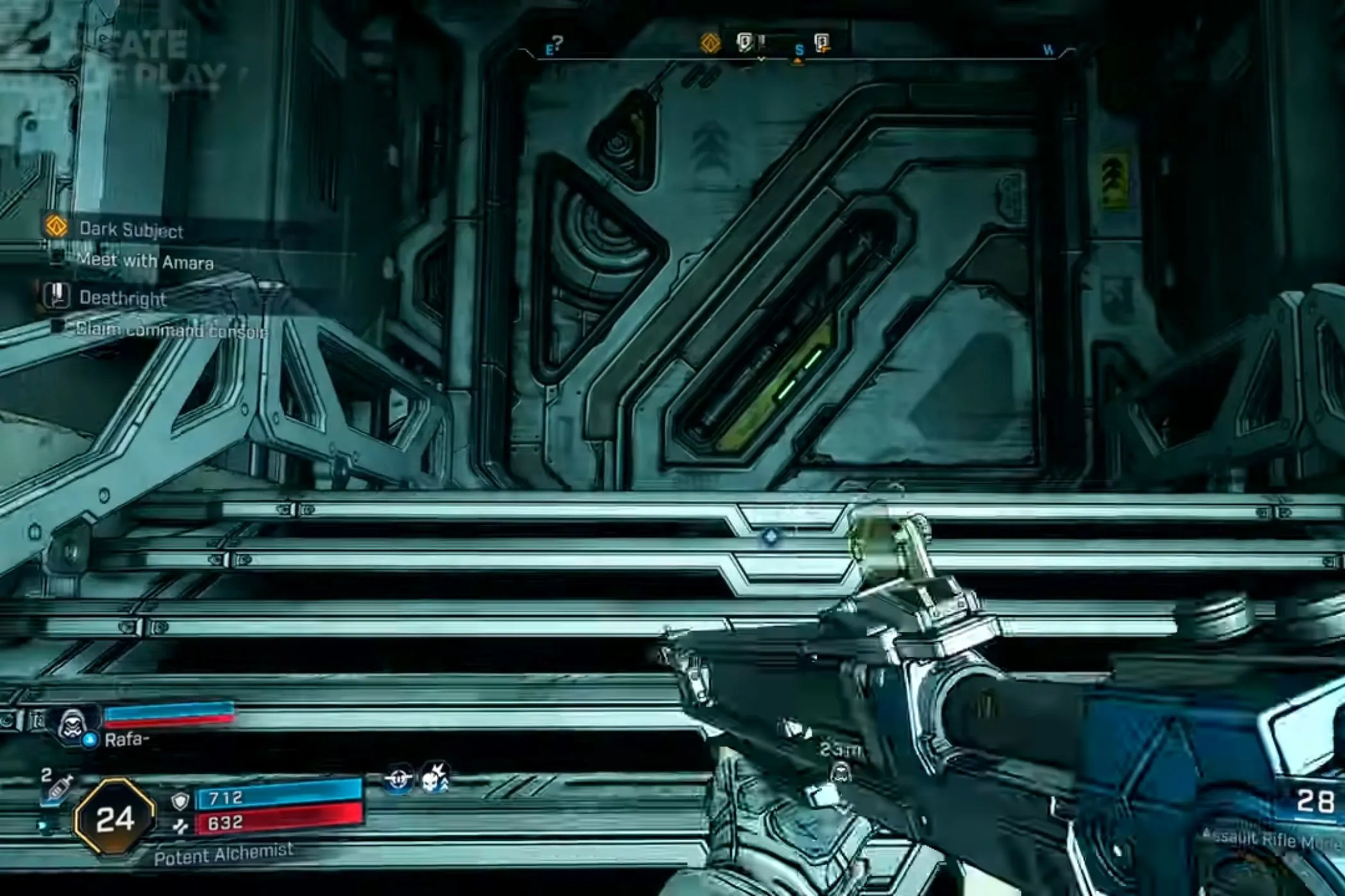 Lối vào Silo và giao diện hiển thị nhiệm vụ tự động trong Borderlands 4