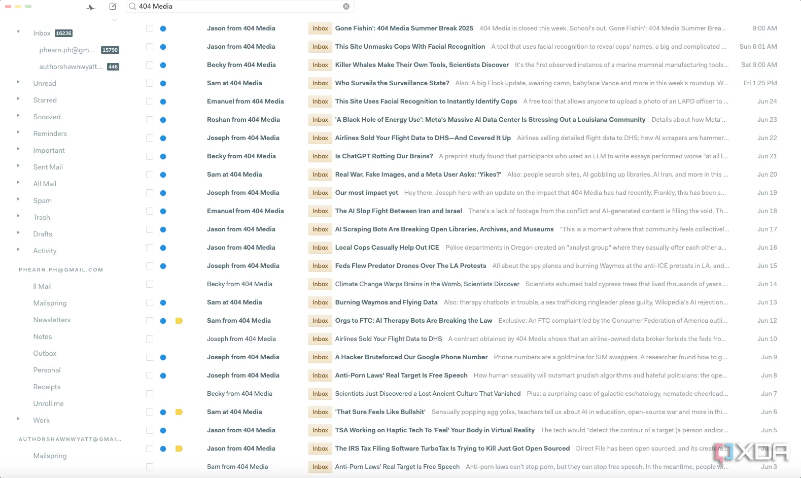 Mailspring cung cấp hiệu suất nhanh, ít tác động, giúp quản lý email hiệu quả