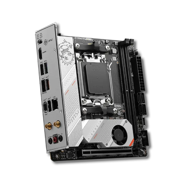 Mainboard MSI MPG B650I Edge WiFi chuẩn Mini-ITX, minh họa bo mạch chủ nhỏ gọn với đầy đủ tính năng nhưng chi phí cao hơn.