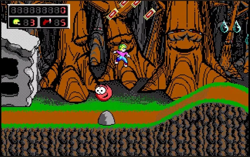 Màn chơi đầu tiên của Commander Keen 4, game platformer phiêu lưu trên MS-DOS