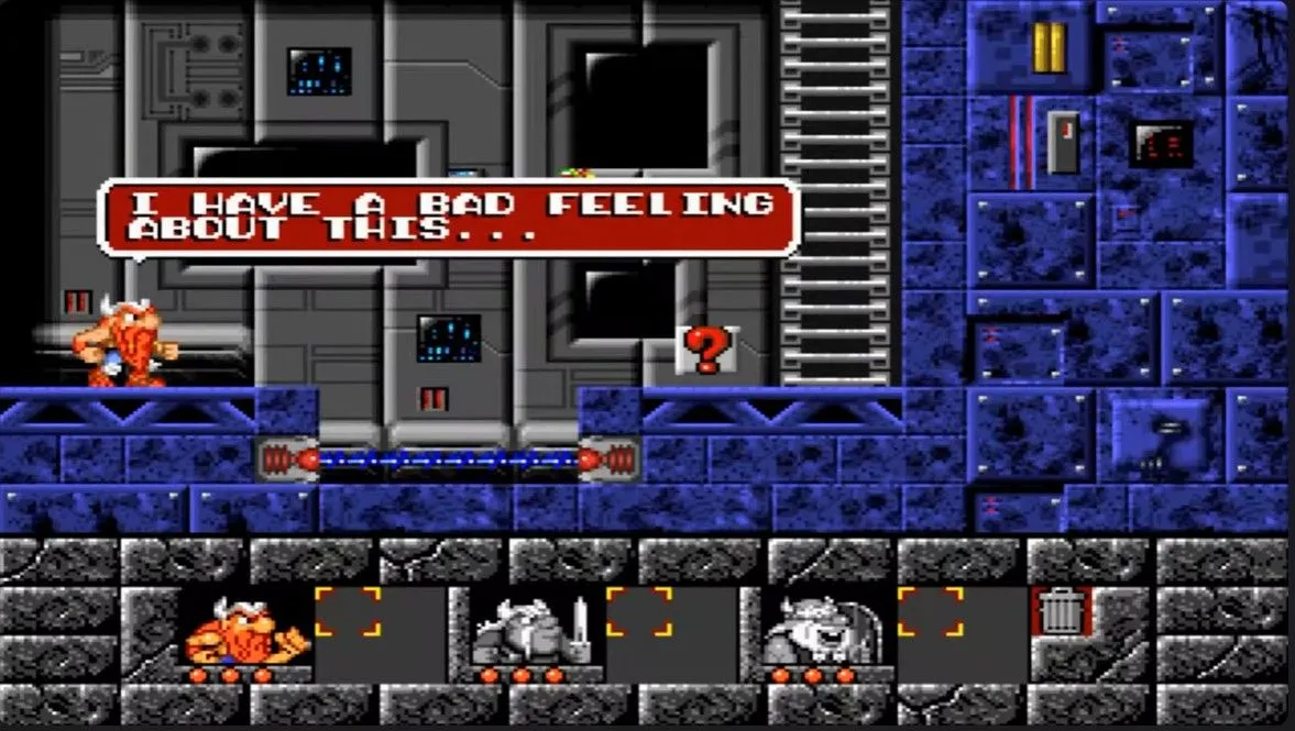 Màn chơi đầu tiên của The Lost Vikings trên MS-DOS, game giải đố hành động với 3 nhân vật độc đáo