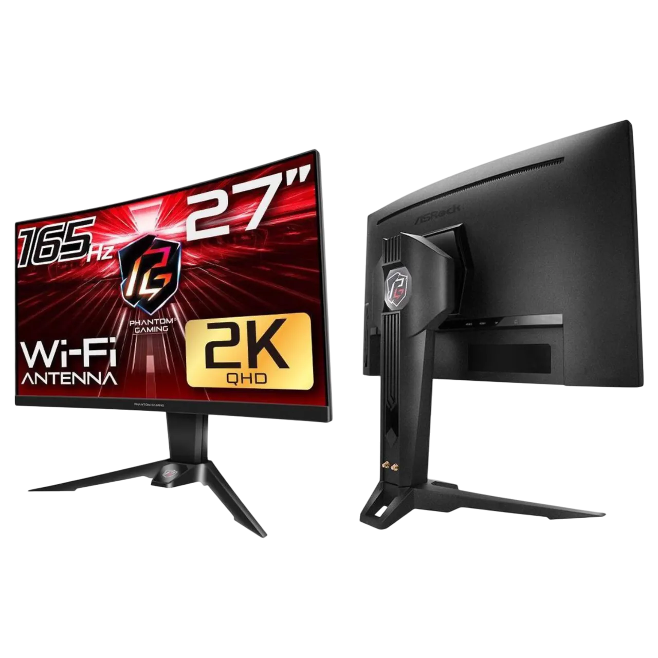 Màn hình cong chơi game ASRock Phantom PG27Q15R2A với thiết kế tối ưu cho game thủ