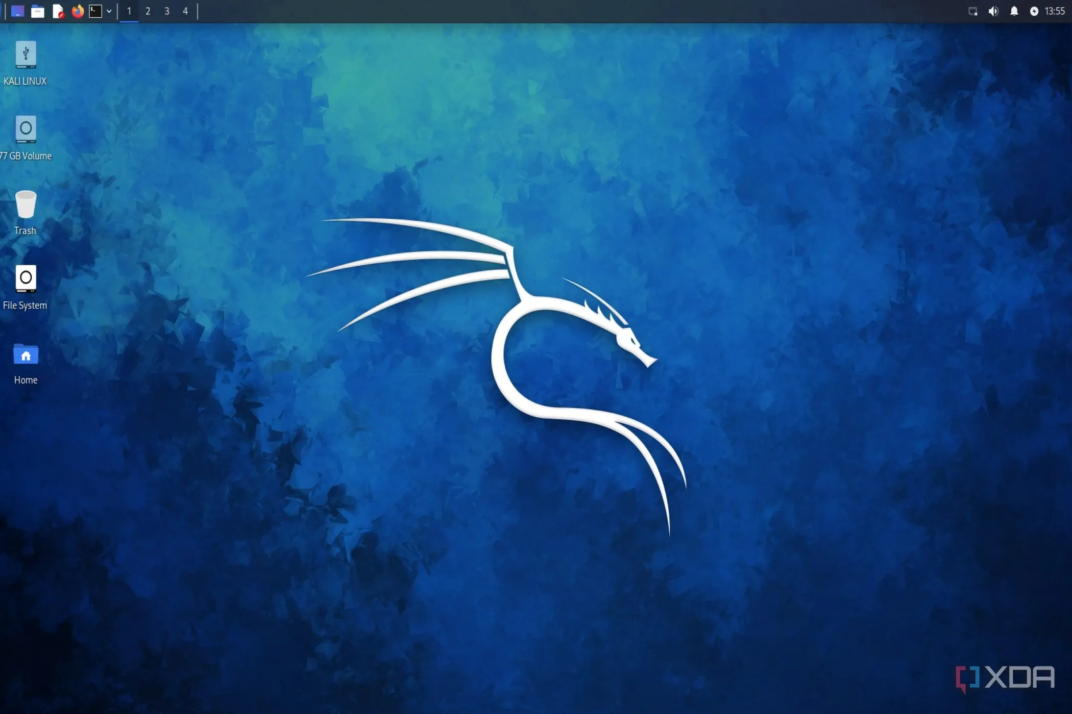 Màn hình desktop của Kali Linux